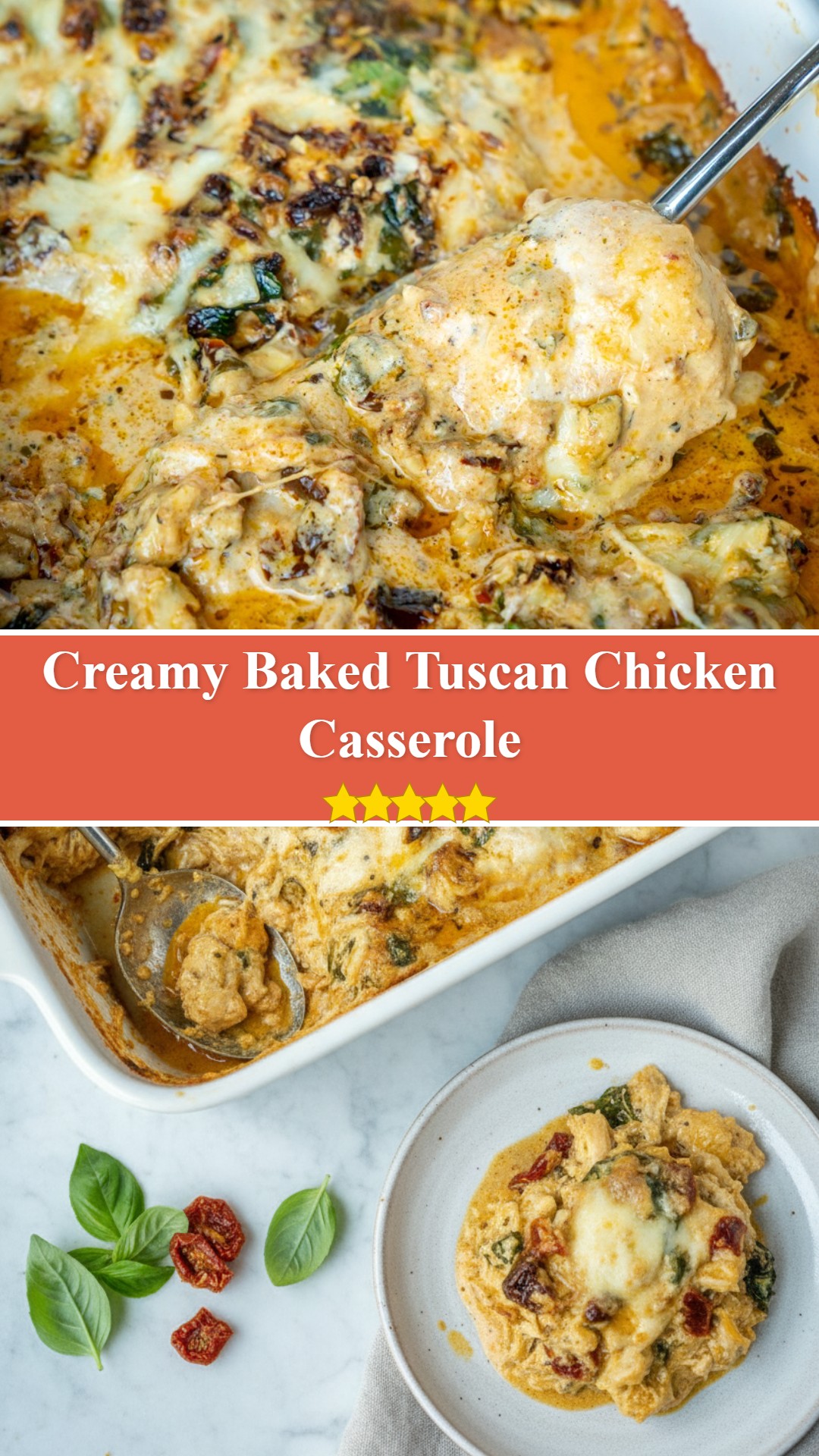 Baked Tuscan Chicken Casserole