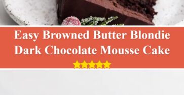 Dark Chocolate Mousse Cake - Browned Butter Blondie