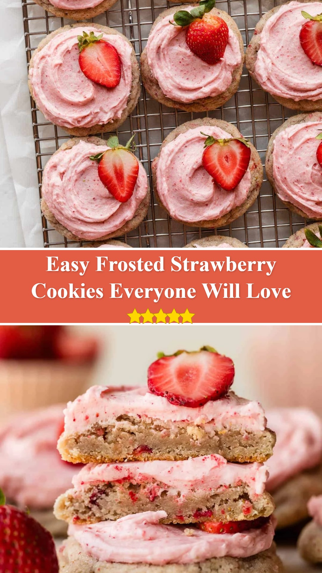 Frosted Strawberry Cookies