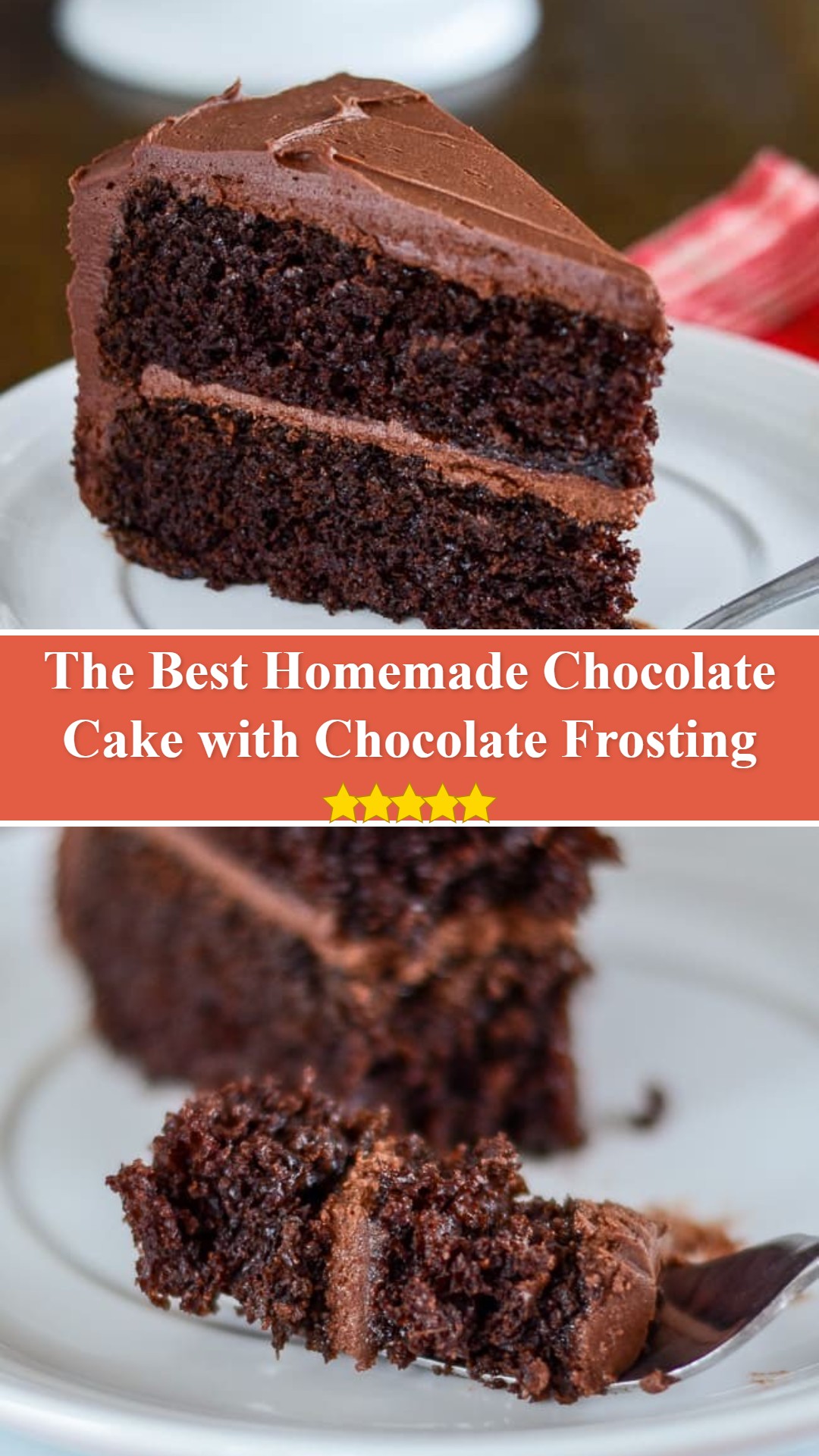 Homemade Chocolate Cake with Chocolate Frosting