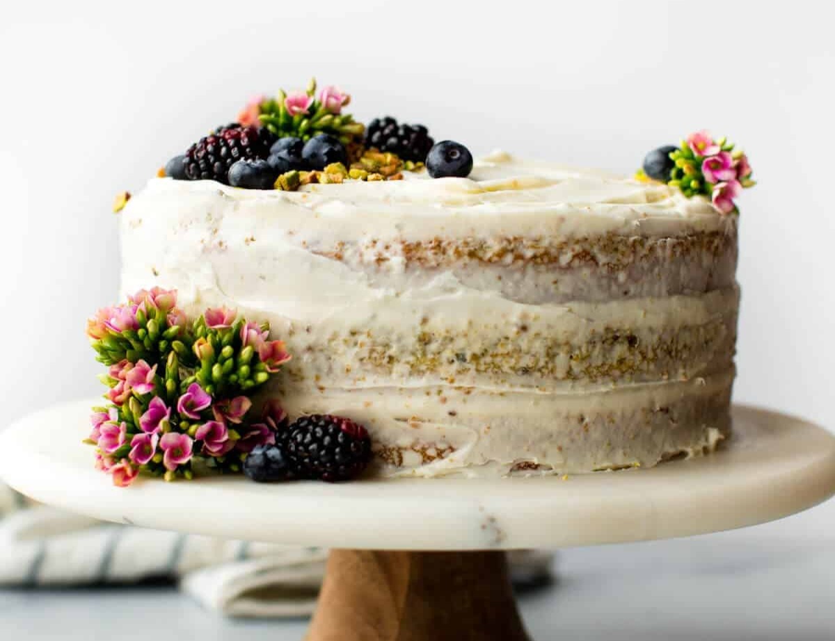 Pistachio Cake suggested serving