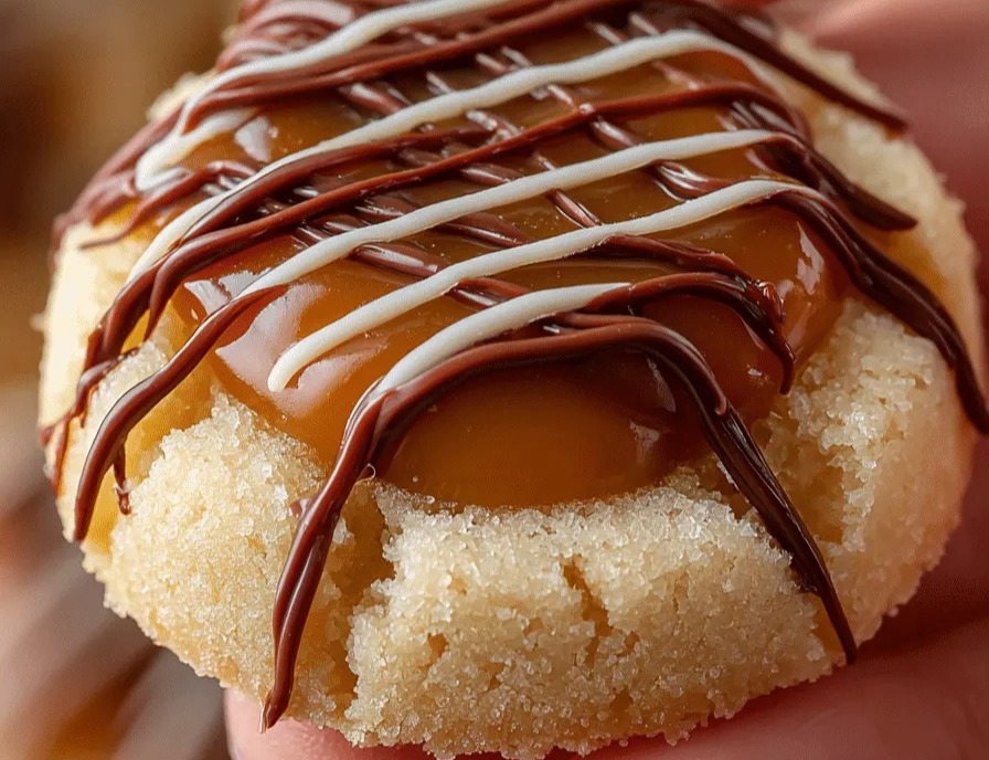 Twix Thumbprint Cookies suggested serving
